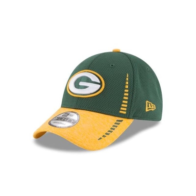 Green Green Bay Packers Hat - New Era NFL Speed Tech 9FORTY Adjustable Caps USA5309768